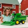 Fat Brain Toy 1/16 Big Farm John Deere S690 Combine with Corn and Daper Head Clearance
