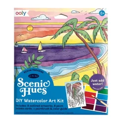 Fat Brain Toy Scenic Hues D.I.Y. Watercolor Kit Ocean Paradise Fashion