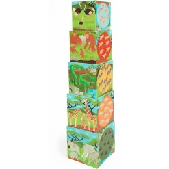 Fat Brain Toy Scratch Europe Jumbo Stacking Tower - Savanna Fashion