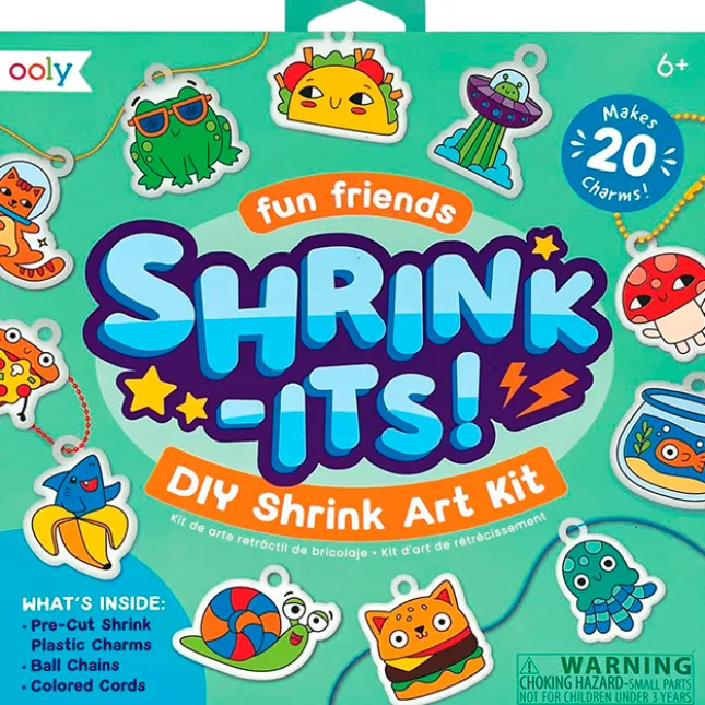 Fat Brain Toy Shrink-Its! DIY Shrink Art Kit - Fun Friends New
