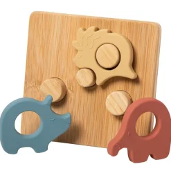Fat Brain Toy Simply Silicone Bamboo Safari Puzzle Best