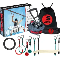 Fat Brain Toy Slackers NinjaLine 30 Ft Intro Kit with 7 Hanging Obstacles Discount