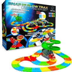 Fat Brain Toy Snap n' Glow Trax Light Racer Set - Large Outlet