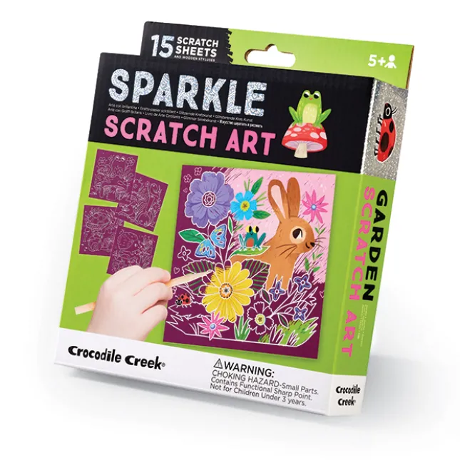 Fat Brain Toy Sparkle Scratch Art - Garden Best