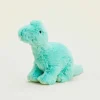 Fat Brain Toy Teal Long Neck Dinosaur Warmies New
