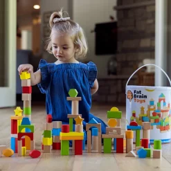 Fat Brain Toy TimberBlocks - 100 Piece Wooden Block Set Online