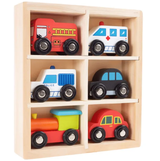 Fat Brain Toy Wooden Mini Vehicle 6pc Set Online
