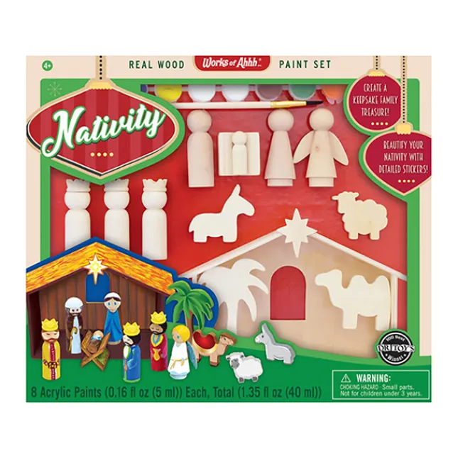 Fat Brain Toy Works of Ahhh Nativity Paint Kit Clearance