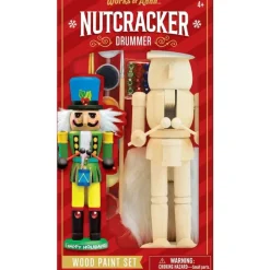 Fat Brain Toy Works of Ahhh Nutcracker Drummer Wood Paint Set Discount